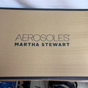 Aerosoles Martha Stewart Julia Black Leather Knee High Classic Riding Boot S 12